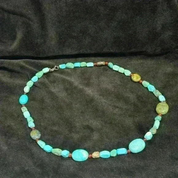 Boho Beaded Necklace Blue Turquoise Red Green Colorful Layering Statement - Picture 1 of 6